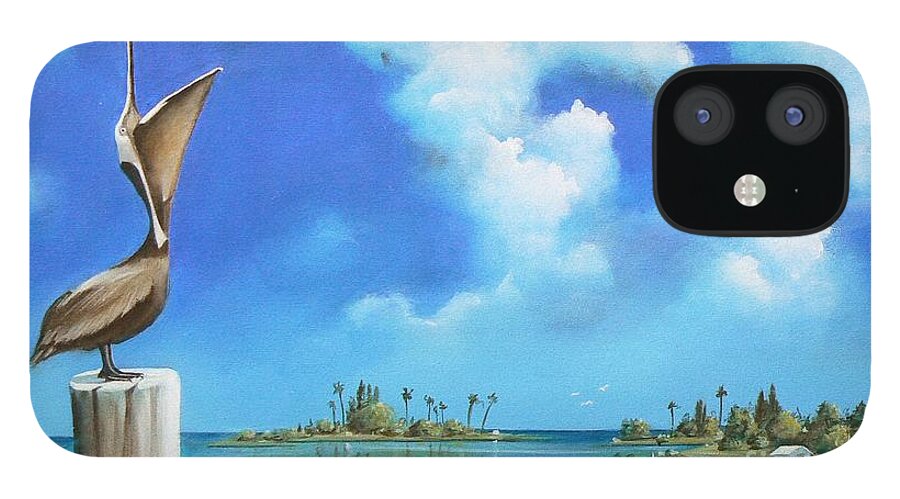 Acrylics iPhone 12 Case featuring the painting Good Morning Florida by Artificium -