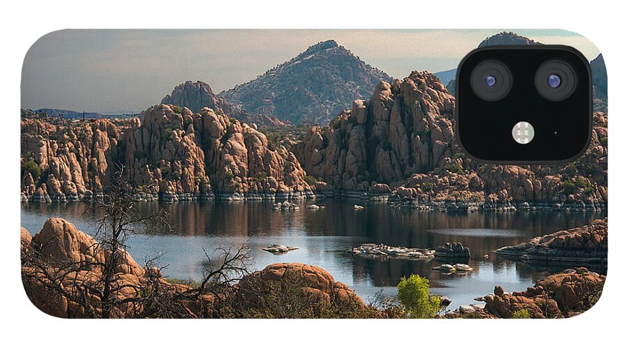 Granite Dells iPhone 12 Case featuring the photograph Granite Dells at Watson Lake by Tam Ryan