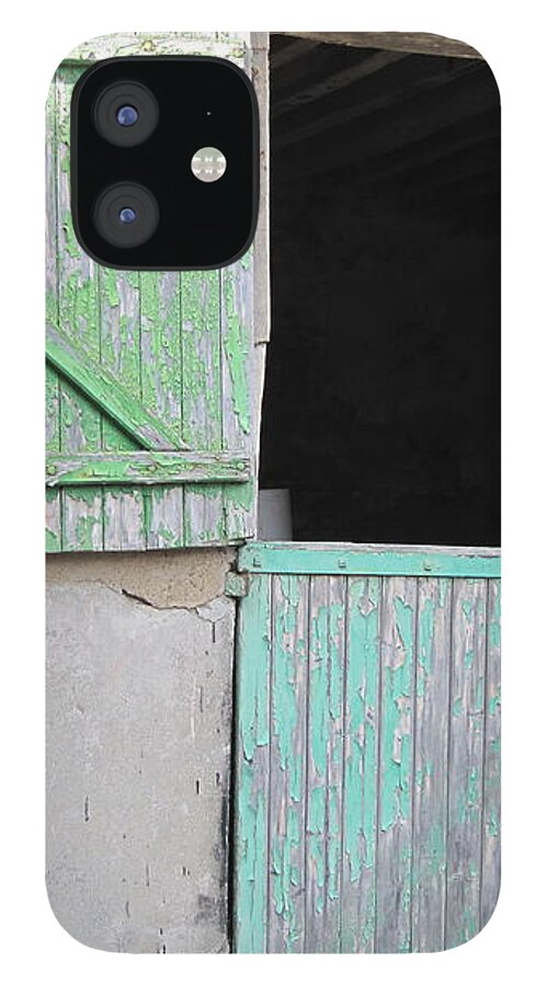 Green Stable Door iPhone 12 Case featuring the photograph Green Stable Door by HEVi FineArt
