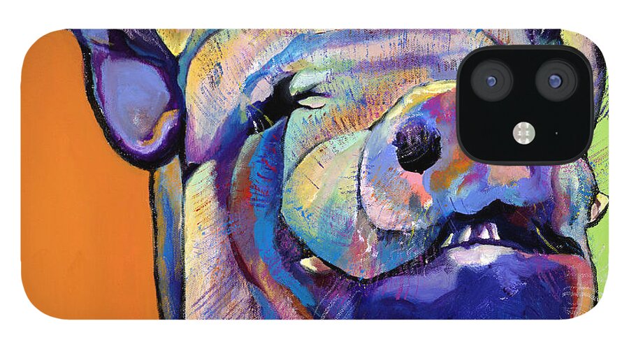 Pat Saunders-white Canvas Prints iPhone 12 Case featuring the painting Grunt  by Pat Saunders-White