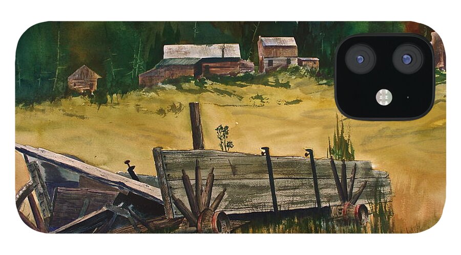 Ashcroft iPhone 12 Case featuring the painting Guess We'll Settle Here I by Frank SantAgata