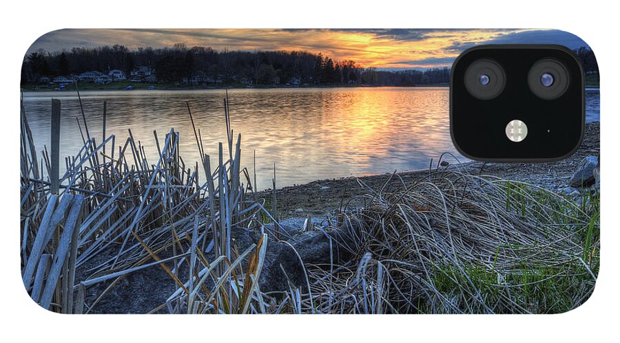 Lake iPhone 12 Case featuring the photograph Guilford Lake Sunset Ohio by David Dufresne