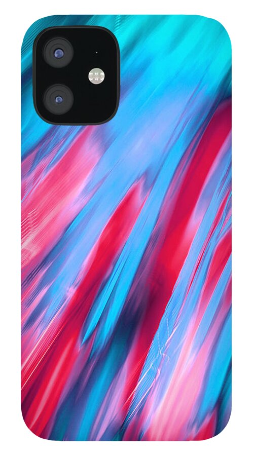 Abstract iPhone 12 Case featuring the photograph Happy Together Left Side by Dazzle Zazz