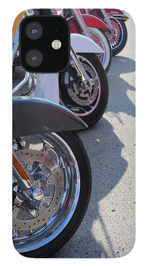 Motorcycles iPhone 12 Case featuring the photograph Harley Line Up 1 by Anita Burgermeister