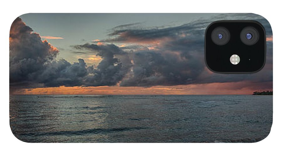 Hawaii iPhone 12 Case featuring the photograph Hauula Sunrise Panorama by Dan McManus