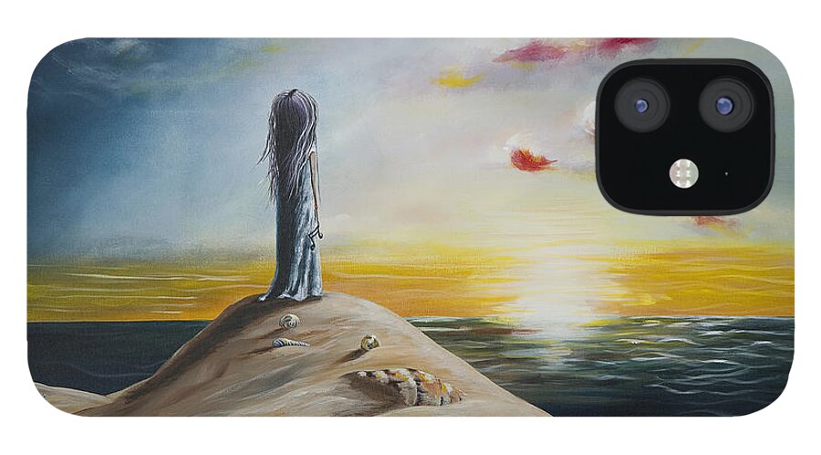 Seascape iPhone 12 Case featuring the painting Seascape Art Print by Shawna Erback by Moonlight Art Parlour