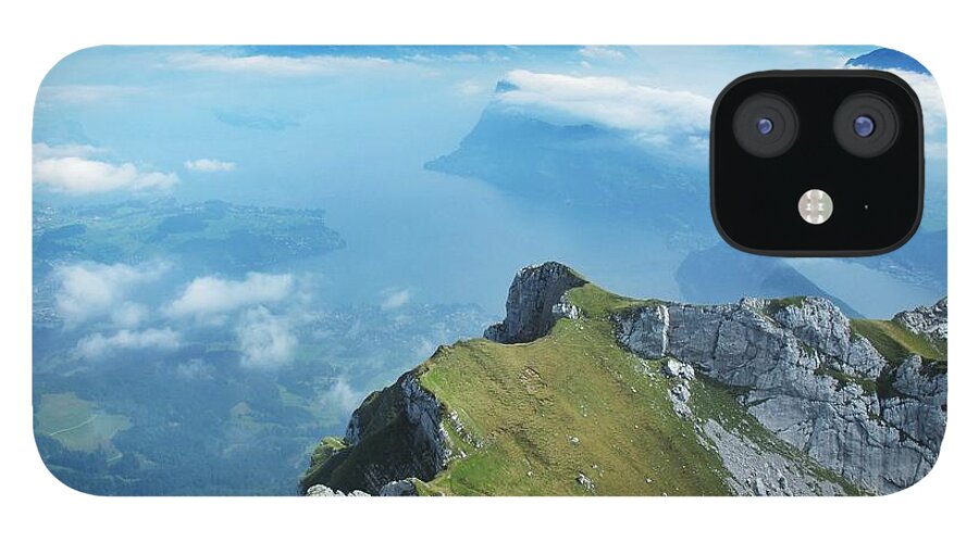 Mountains iPhone 12 Case featuring the photograph High on Nature at Mt. Pilatus by Mary Ellen Mueller Legault