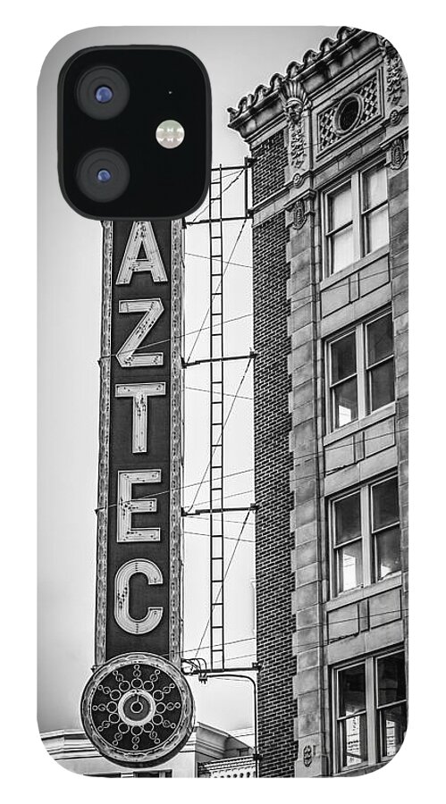 Downtown iPhone 12 Case featuring the photograph Historic Aztec Theater by Melinda Ledsome