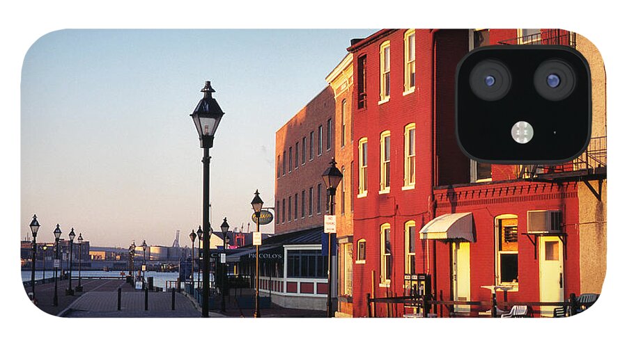Early Morning iPhone 12 Case featuring the photograph Historic Fells Point by Thomas R Fletcher