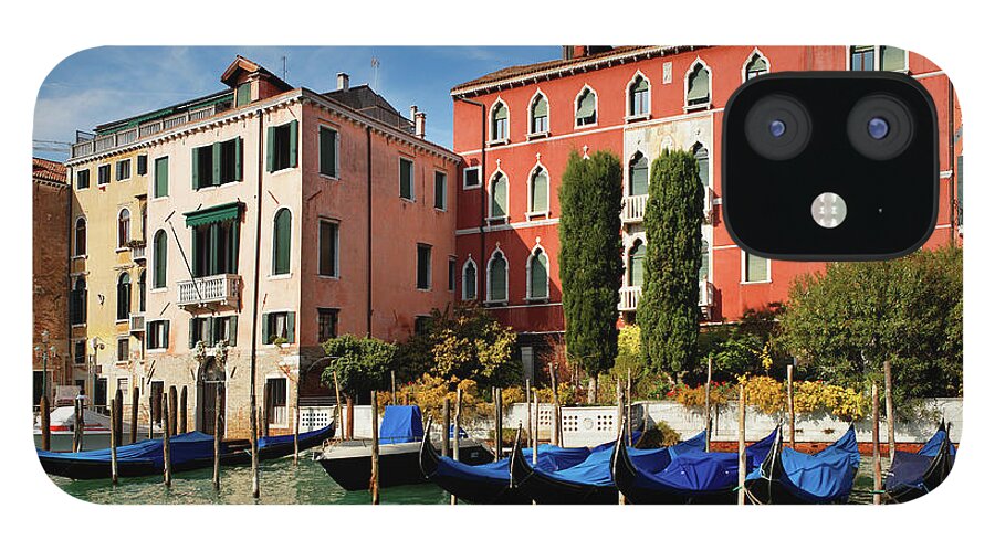 Gothic Style iPhone 12 Case featuring the photograph Historical Palaces Along The Grand Canal by Mammuth