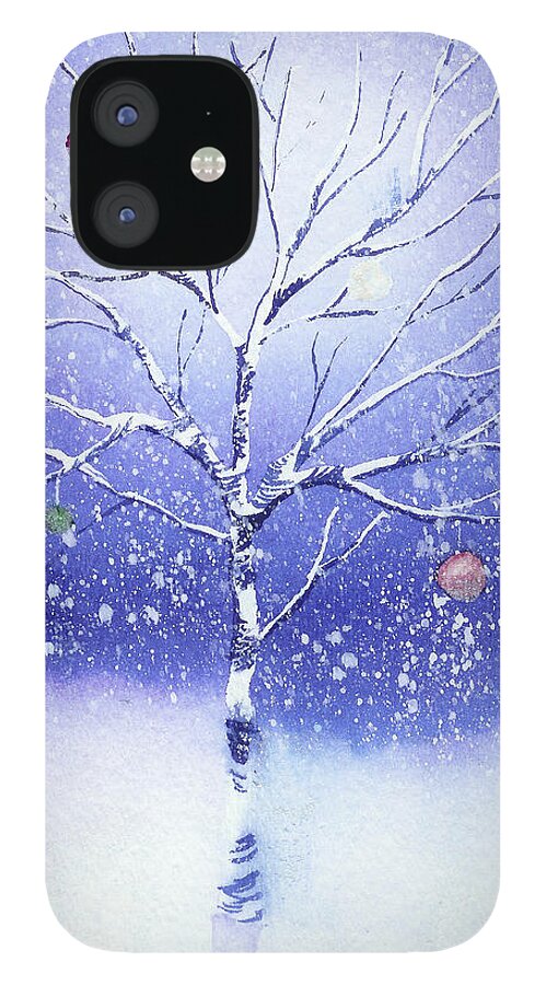 Solstice iPhone 12 Case featuring the painting Holiday Card 8 by Nelson Ruger