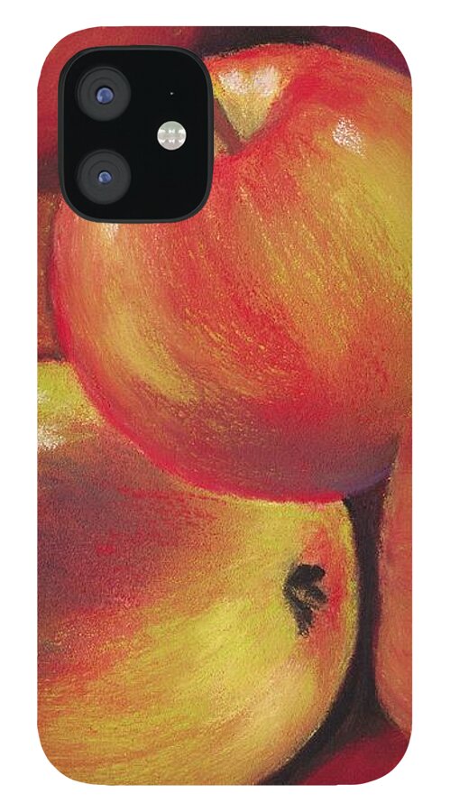 Malakhova iPhone 12 Case featuring the painting Honeycrisp Apples by Anastasiya Malakhova
