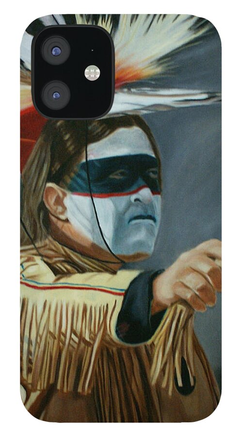 Native American iPhone 12 Case featuring the painting Honor by Jill Ciccone Pike