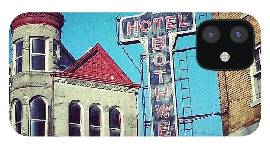 Small Town iPhone 12 Case featuring the photograph Hotel Bothwell by Jill Tuinier
