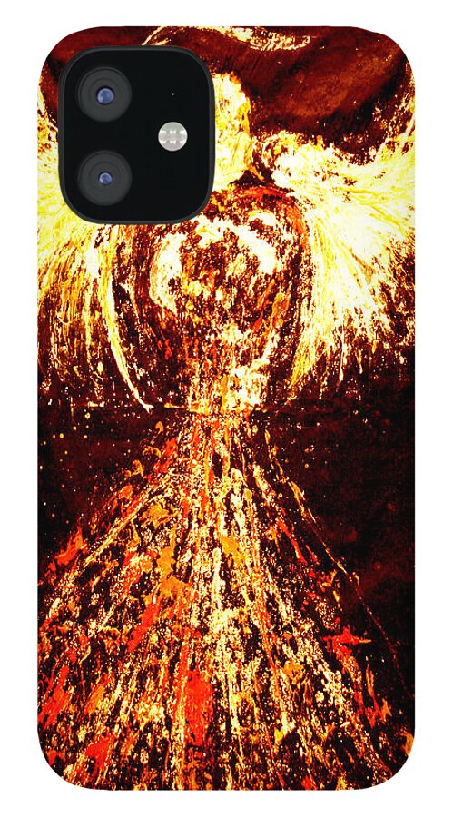 Angel iPhone 12 Case featuring the painting I too have seen you by Giorgio Tuscani