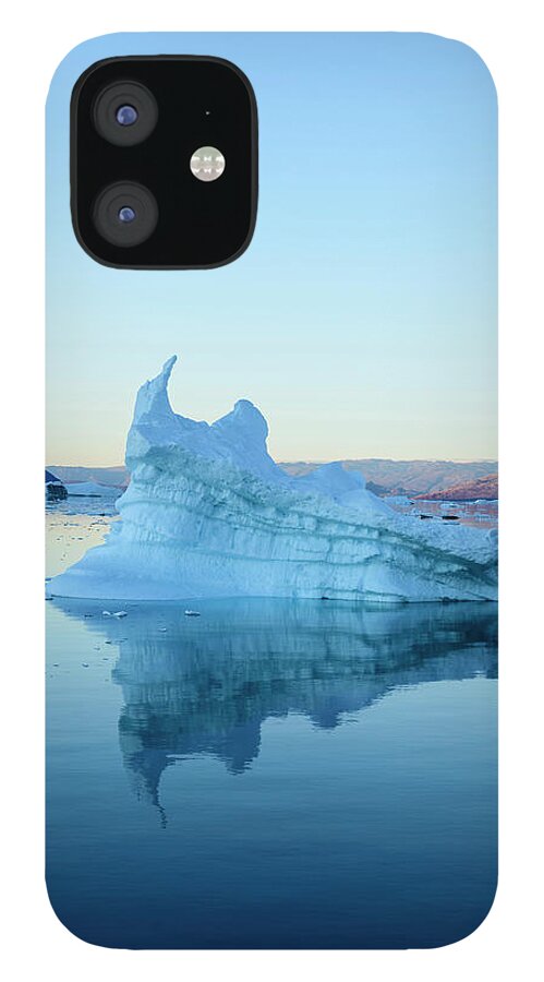 Scenics iPhone 12 Case featuring the photograph Iceberg In The Scoresby Sund by Berthold Trenkel