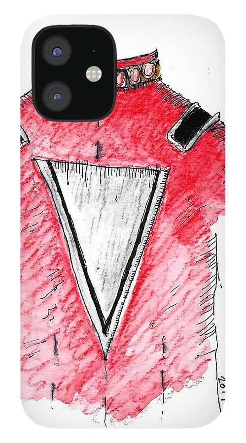 Robin iPhone 12 Case featuring the drawing In Memory of Robin Williams by Jason Nicholas