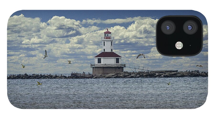 Art iPhone 12 Case featuring the photograph Indian Head Lighthouse on Prince Edward Island No. 058 by Randall Nyhof