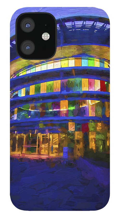 Indianapolis iPhone 12 Case featuring the photograph Indianapolis Indiana Museum of Art Painted Digitally by David Haskett II