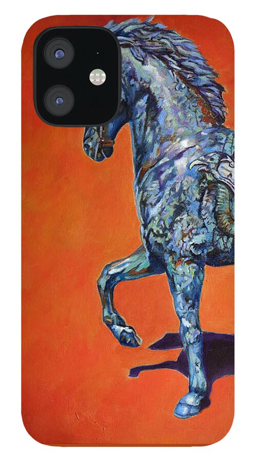 Horse iPhone 12 Case featuring the painting Indigo by Portraits By NC