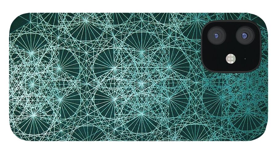 Jason iPhone 12 Case featuring the drawing Interference by Jason Padgett