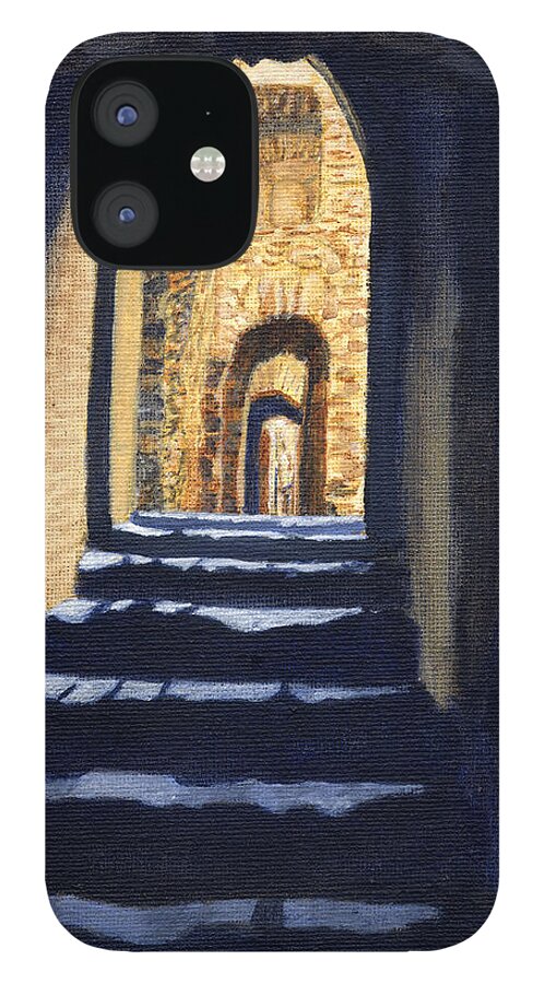 Into The Light iPhone 12 Case featuring the painting Into the Light Spiritual Metaphorical Painting by Edward McNaught-Davis