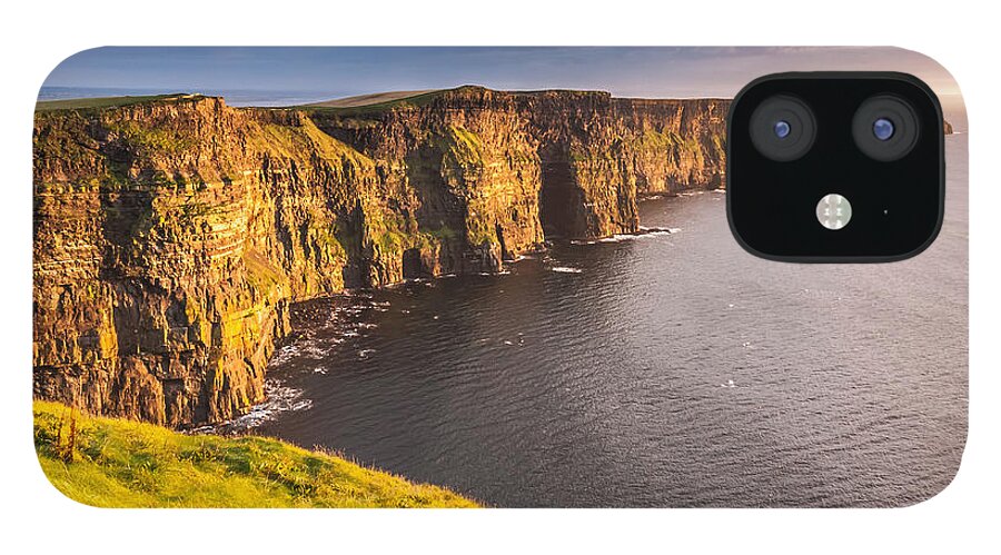 Cliffs Of Moher iPhone 12 Case featuring the photograph Ireland's Iconic landmark The Cliffs of Moher by Pierre Leclerc Photography