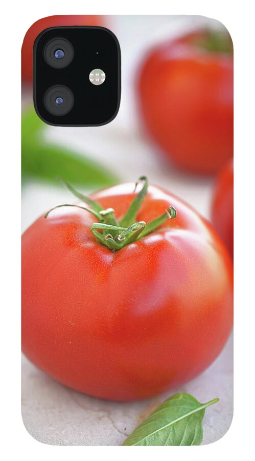 Purity iPhone 12 Case featuring the photograph Italian Tomatoes And Basil by Ursula Alter