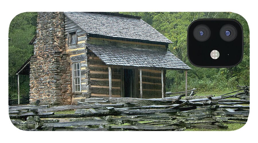 Cades Cove iPhone 12 Case featuring the photograph John Oliver Cabin by Carol Erikson