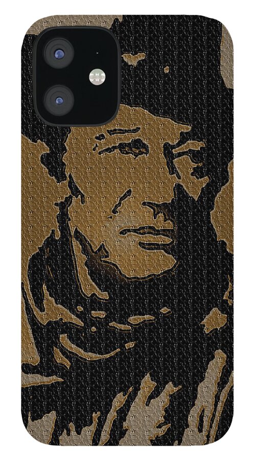 John Wayne iPhone 12 Case featuring the painting John Wayne Lives by Robert Margetts
