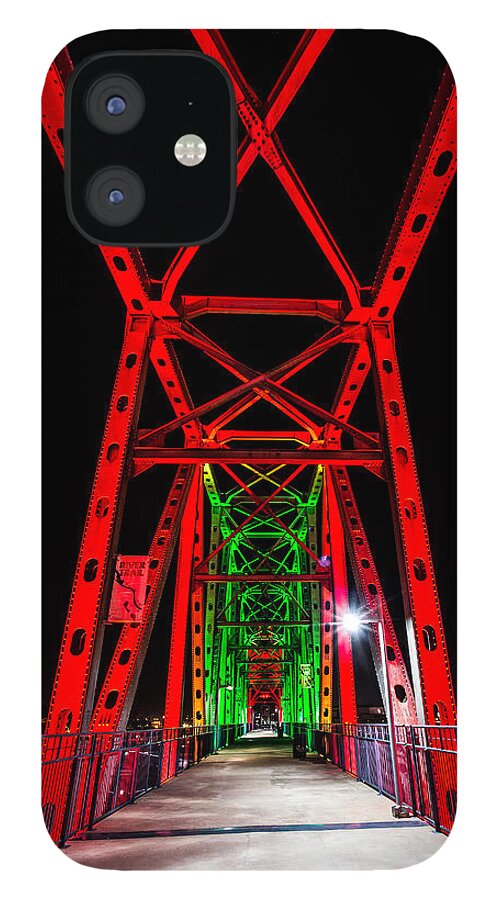 Junction Bridge iPhone 12 Case featuring the photograph Junction Bridge - Red by David Downs