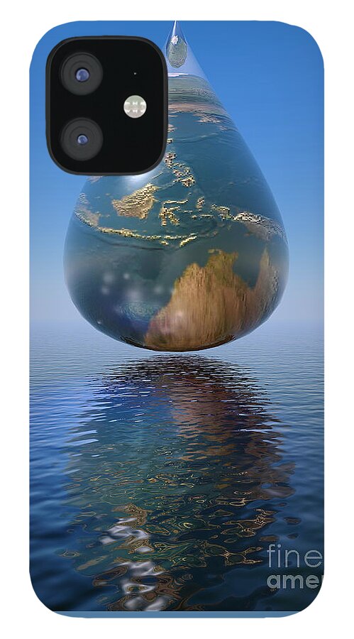 Drop iPhone 12 Case featuring the digital art Just A Drop by Shadowlea Is