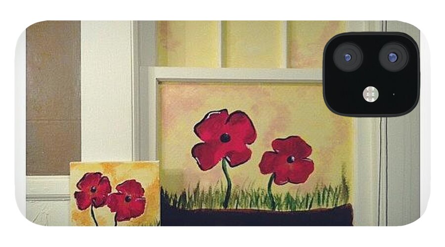  iPhone 12 Case featuring the photograph Just Re-created My Poppy Painting On by Olivia Echols