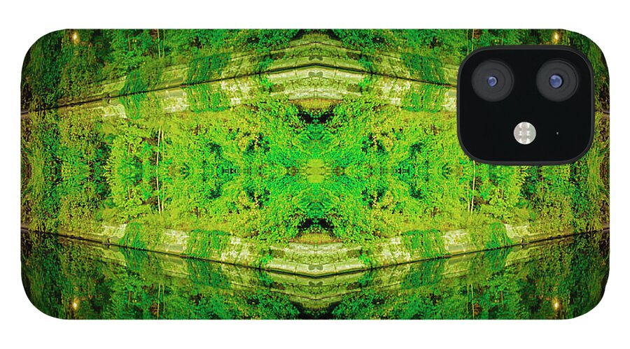 Berlin iPhone 12 Case featuring the photograph Kaleidoscope Photo Of Green Trees By by Silvia Otte