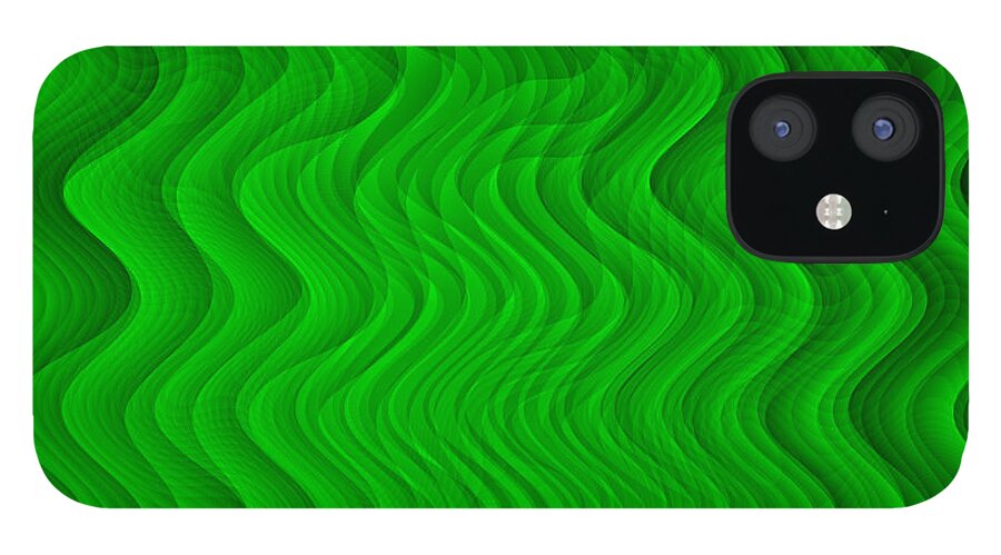 Abstract iPhone 12 Case featuring the digital art Kelp Forest by Stan Reckard