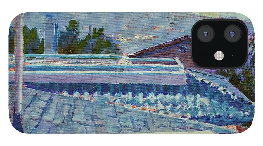 Mount Washington iPhone 12 Case featuring the painting Kevin's Roof by Richard Willson