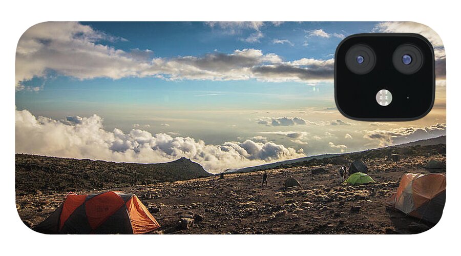 Camping iPhone 12 Case featuring the photograph Kilimanjaro Sunset by Rod Gotfried Photography