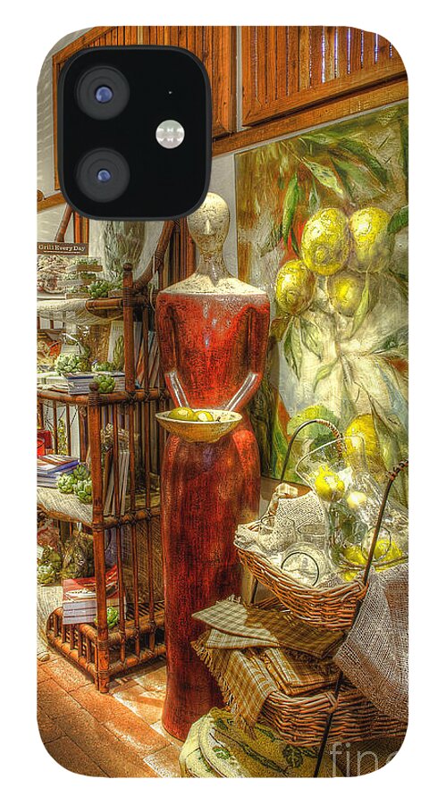 Hdr Process iPhone 12 Case featuring the photograph Lady With Lemons by Mathias 