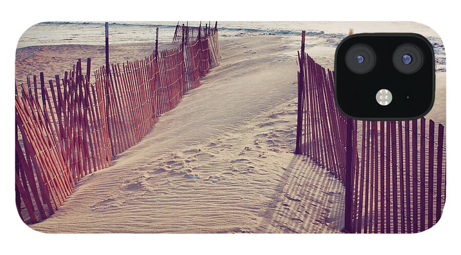 Tranquility iPhone 12 Case featuring the photograph Lake Michigan Beach by Trina Dopp Photography
