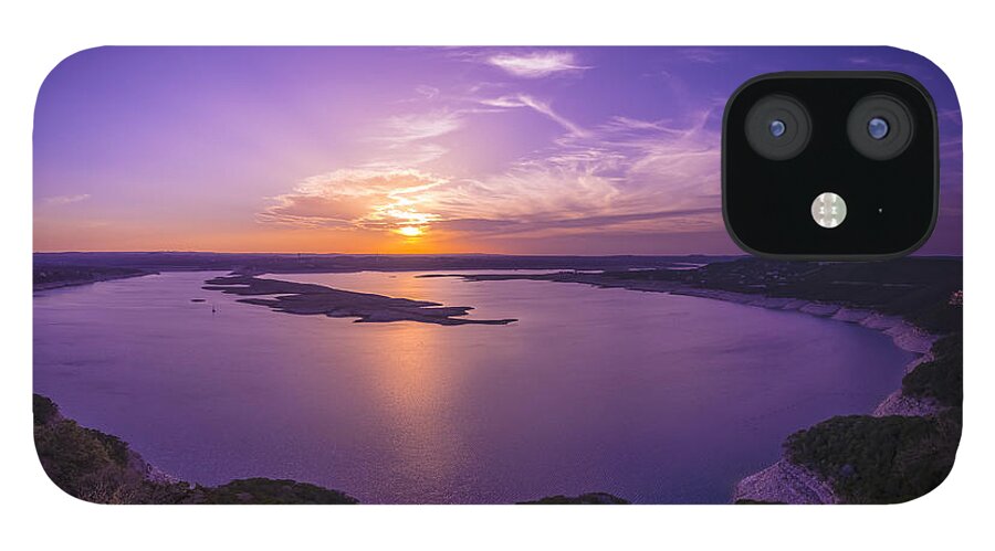Lake Travis Sunset iPhone 12 Case featuring the photograph Lake Travis Sunset by David Morefield