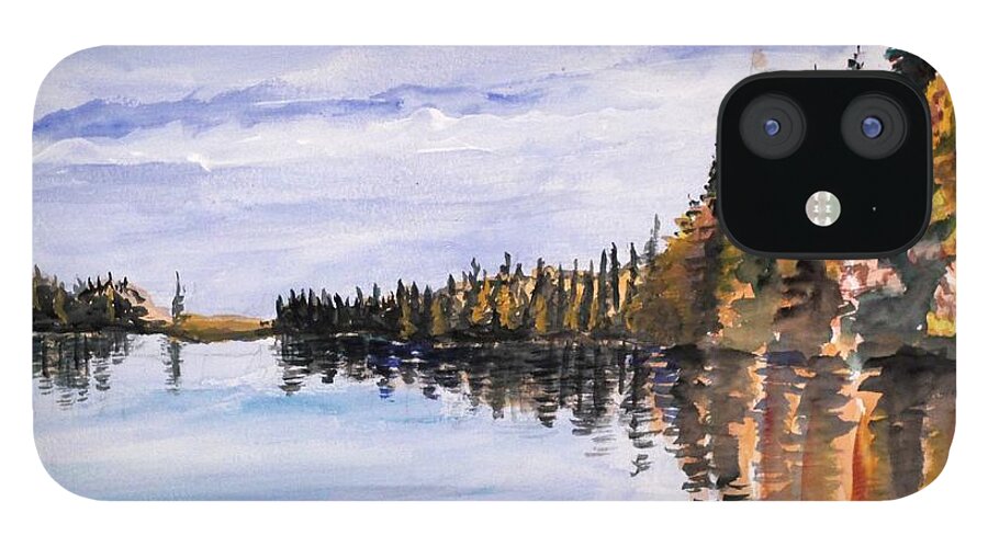 Lake iPhone 12 Case featuring the painting Lakeview by Richard Jules