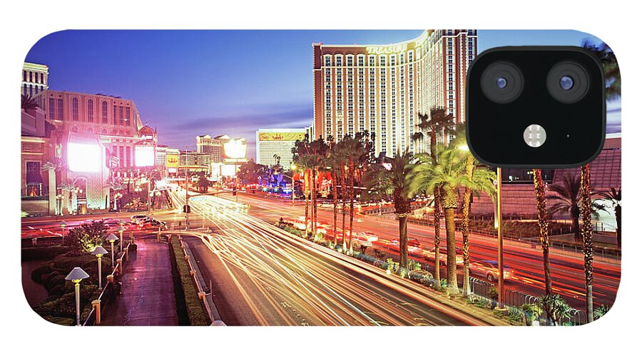 Blurred Motion iPhone 12 Case featuring the photograph Las Vegas by Murat Taner