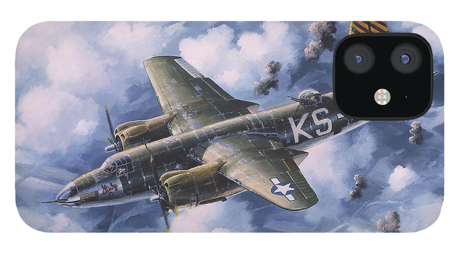 Aviation iPhone 12 Case featuring the painting Last Flight of the SHIRLEY D by Randy Green
