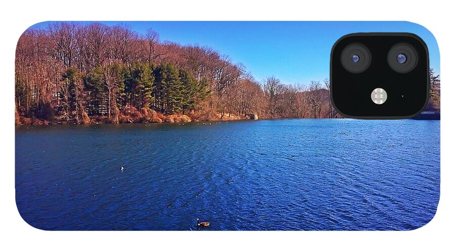 Water iPhone 12 Case featuring the photograph Loch Raven by Chris Montcalmo