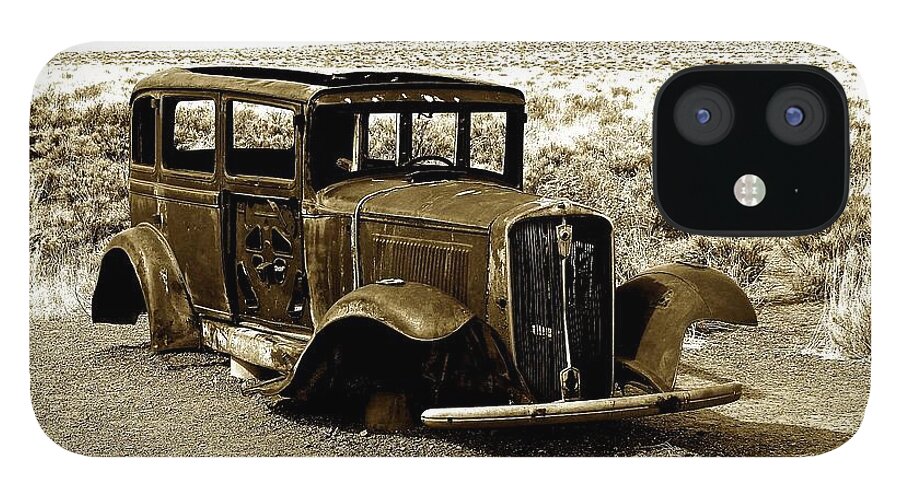 Car iPhone 12 Case featuring the photograph Lonely and abandoned by Barbara Zahno