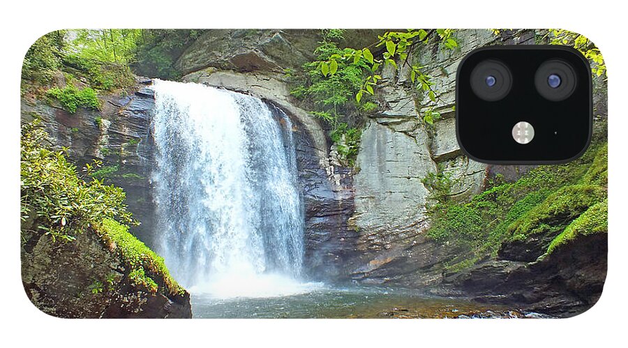 Duane Mccullough iPhone 12 Case featuring the photograph Looking Glass Waterfall in the Spring 2 by Duane McCullough