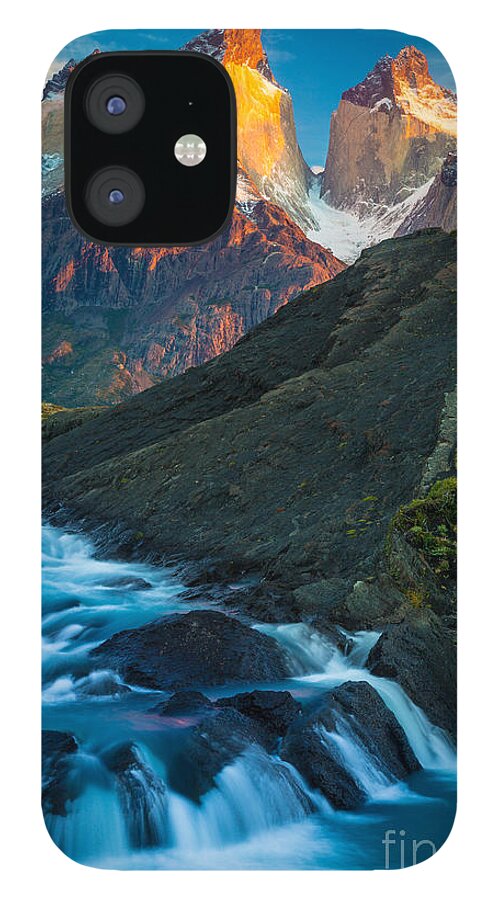 Chile iPhone 12 Case featuring the photograph Los Cuernos Falls by Inge Johnsson