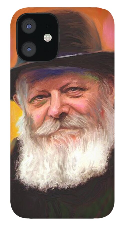 Lubavitcher Rebbe iPhone 12 Case featuring the painting Lubavitcher Rebbe by Sam Shacked