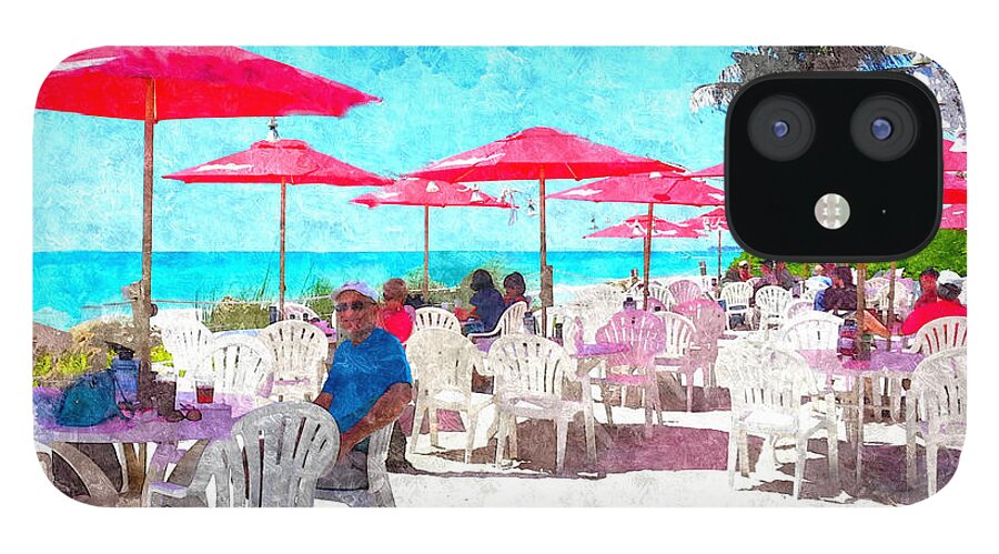 susan Molnar iPhone 12 Case featuring the photograph Lunch with Your Feet in the Sand by Susan Molnar