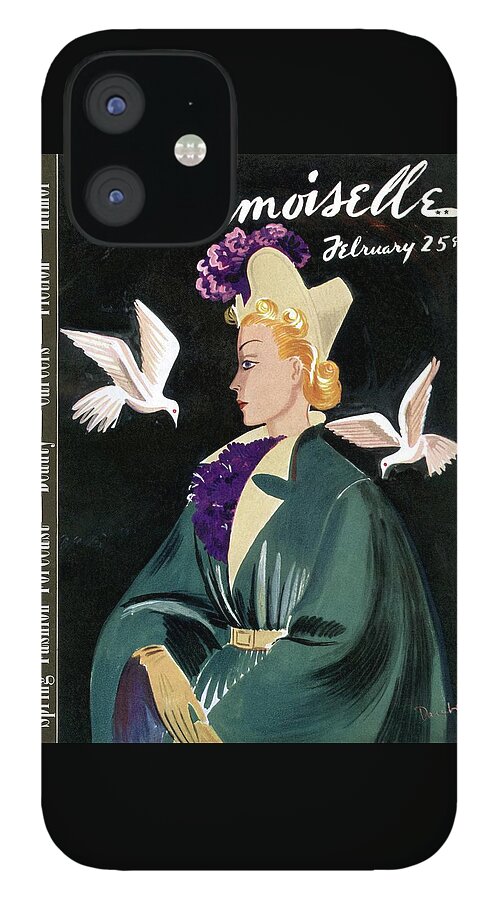 Mademoiselle Cover Featuring A Model In A Green iPhone 12 Case